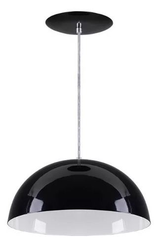 Luminária T&t Iluminação Meia Lua Cor Preto-estrelado 110v/220v