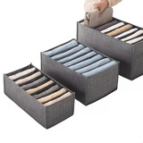 Organizador De Ropa Para Placard Cajón 9 Divisiones Grande Color Gris