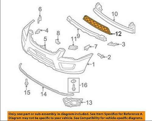 Rejilla Central Parachoque Delantero Kia Sportage 2009 -2012 Foto 3