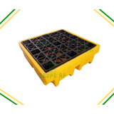 Batea Antiderrame Con Pallet Plastico Para 4 Tambores 1000k