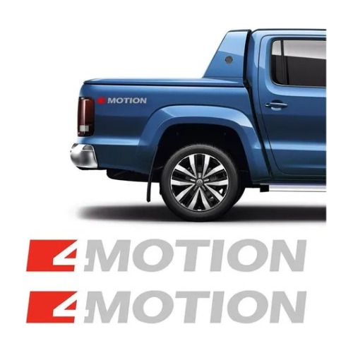 Par De Adesivos Emblema 4motion Amarok 2017 Preto/outra Cor