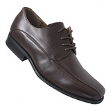 Zapato Formal De Vestir Con Cordon Adolecentes Café - 3216