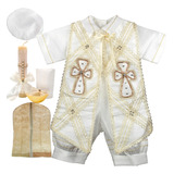 Ropon Bautizo Niño + Kit Vela Traje Bautizo Niño Enrique