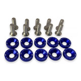 Arandelas Aluminio Moto Auto Atv Ftx 6mm M6 X10u Azul