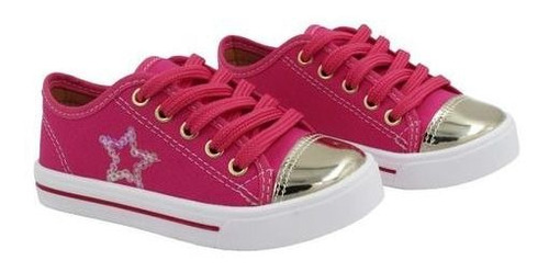 Tênis Infantil Feminino Rosa Kids Super Leve Casual Escolar 