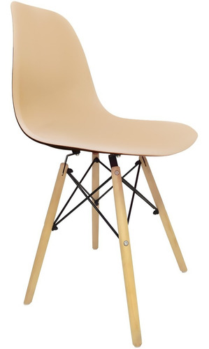 Cadeira Eames Wood Design Eiffel Sala Quarto Manicure Nude