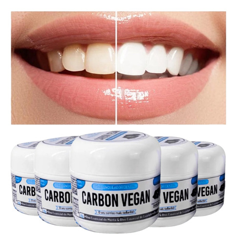 12 Po Branqueador Dental Carbon Vegan Phallebeauty Atacado 