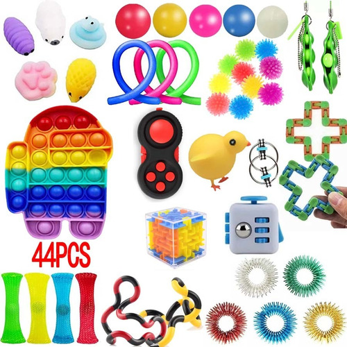 44 Pop It Bubble Fidget Juguete Antiestrés Entrega Inmediata