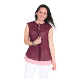 Blusas Mujer Chiffon Dos Capas Linda Ropa Mujer