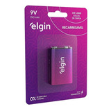 Bateria 9v Recarregável 250mah Elgin Blister Com 1