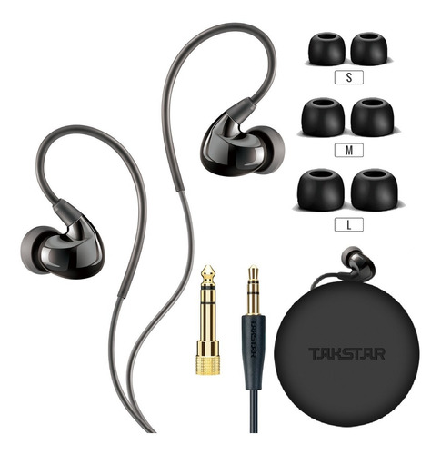 Audífonos Takstar Ts-2260 In-ear Monitor Gamer Música Negro