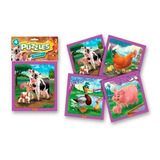 Puzzle 4 Granja 2 Duravit 4 Puzzles De 4 Piezas 16x16 Cm