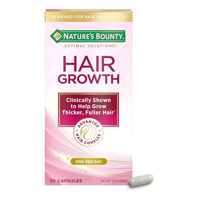 Suplemento Nature's Bounty Vitaminas para el Crecimiento del Cabello - Con Biotina y Fórmula Sin Sabor - 30 Cápsulas | MercadoLibre