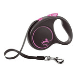 Cinta Flexi Black Design Tape P, Guía De 5 Mm, Rosa Para Perros