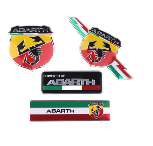 2x Emblema Adesivo Abarth Metal Fiat 147 500 Stilo Aplique 