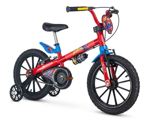 Bicicleta Infantil Homem Aranha Marvel Aro 16 Nathor