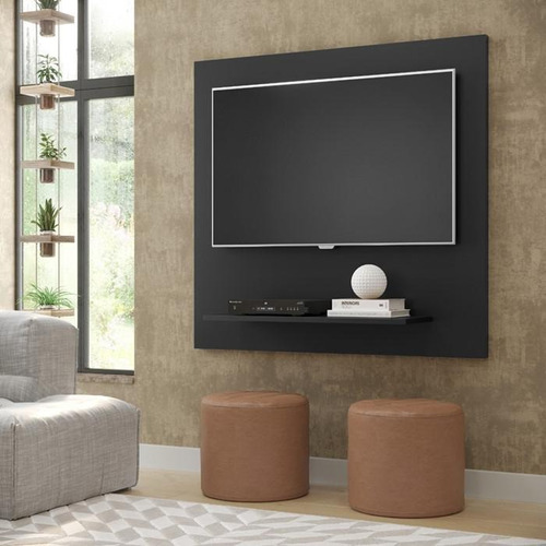 Painel Sala Plus Flet Para Tv Até 32 Polegadas Cor Preto