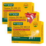  Vitamina D3 800ui 30 Capsulas Natural Life Oferta 3 Cajas!!