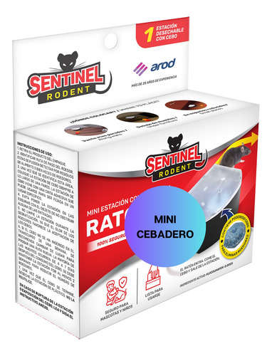 Veneno Para Ratas Y Ratones Con Cebadero Listo Para Usar 1pz