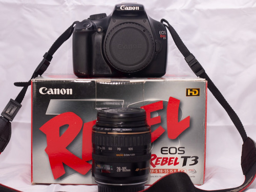  Canon Eos Rebel T3 Dslr Color  Negro 