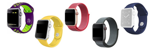 Pack 5 Correas Para Apple Watch Apta Todas Series Y Tallas 