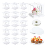 15 Cajas De Plástico Transparente Para Tartas, Caja Grande P