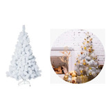 Árvore De Natal Pinheiro Branco De Luxo 1.50m 260 Galhos