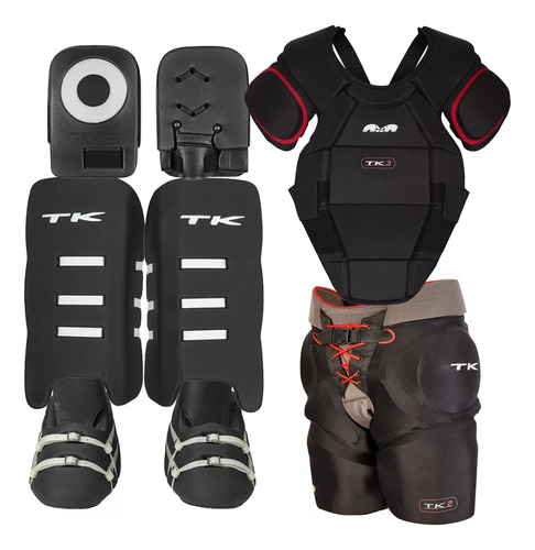 Set Arquero Tk2 Hockey Legguards Kickers Guantes Pechera Pro