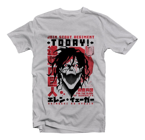 Playera Anime Titan Eren Titan Eren Mikasa Levi Shingeki