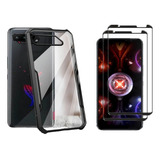 Capinha Rog Phone 5/5s Soft Clear + 2 Películas Premium