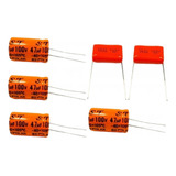 Kit 4 Capacitor 47x100 Corneta 2 Capacitor 2m2x250 Tweeter