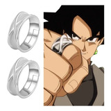 Anillo Goku Negro De 2 Piezas Con Diseño De Dragon Ball Supe