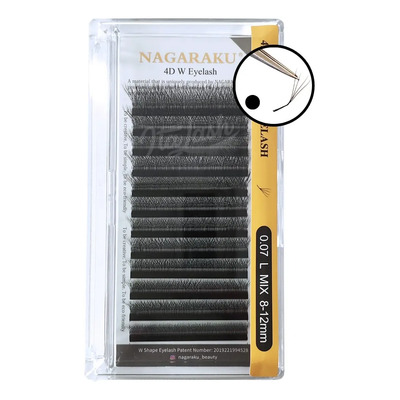 Cílios Nagaraku 4D W 0.07 L Mix 8\u002F12mm Efeito Delineado Fox Eye Cor Preto | MercadoLivre