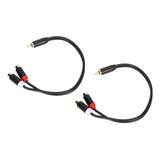 Cable Divisor Rca, 2 Unidades, 1 Macho A 2 Hembras Estéreo,