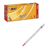 Boligrafo Bic Diamante Punto Mediano 1.0 M Rojo Caja C/12 Pz