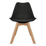 Cadeira De Jantar Desillas Eames Cross Wood, Estrutura De Cor  Preto, 1 Unidade