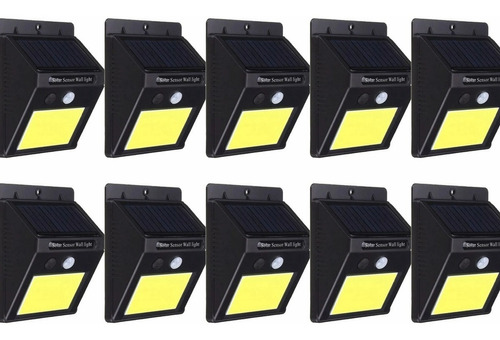 Foco Solar Led Con Sensor De Movimiento - Pack X10