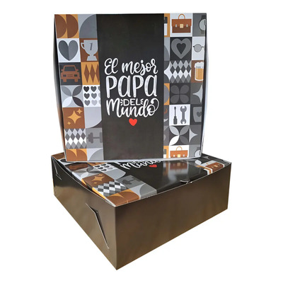 Caja Cofre Catering \u002F Lunch Impresa X 25 U Color 328 El Mejor Papa | Envío gratis