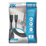 Cabo Hdmi 1.4 - 4k Ultrahd 15p 2m