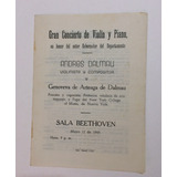 1949 Cali  Dalmau Concierto Violin Musica Programa Vintage