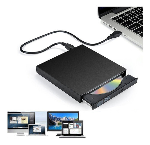 Gravador Dvd Cd Externo Portátil Usb 3.0 Slim Pc Note