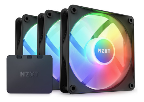 Kit 3 Ventiladores Nzxt F120 120mm Rgb Core Negro 