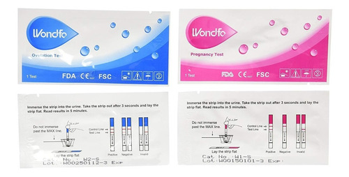 Set De 100 Pruebas De Embarazo Wondfo, Test De Ovulación