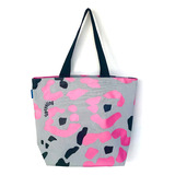 Bolso De Mano Totebag Animal Print Rosa Ecológica Y Funciona