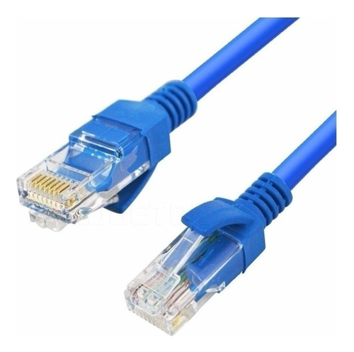 Cabo De Rede Rj45 15m Ethernet Patch Cord Cat5e Azul 15 Mt