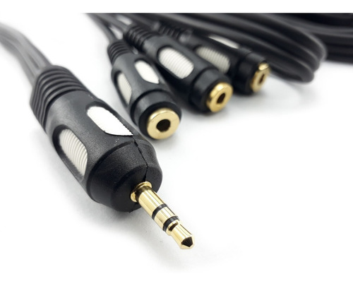 Cable Miniplug 3.5mm A 3 Jack Hembra 3.5mm Para Parlante 5.1