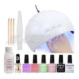 Kit Inicial X13u 36w Gel Esmalte Semipermanen Cabina Led/ Uv