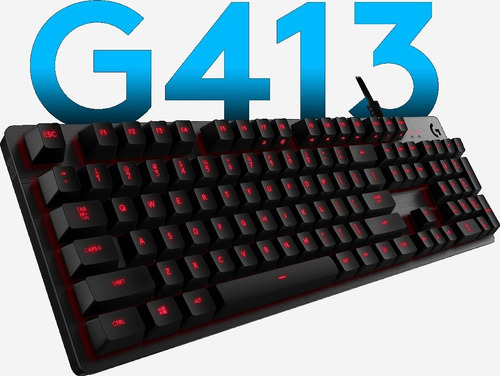 Teclado Mécanico Gamer Logitech G413 Carbon Switc Rojo