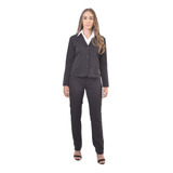 Conjunto Social Feminino Calça E Blazer, Do 38 Ao 50 Preto