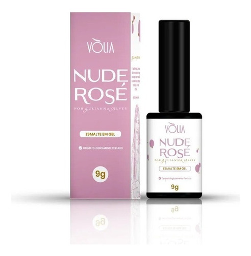 Esmalte Em Gel Volia 9 Gramas Cor Nude Rose